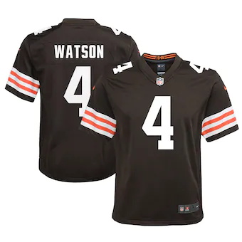 youth nike deshaun watson brown cleveland browns game jerse